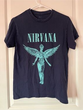 NIRVANA Black Tee with Subtle Ink Logo